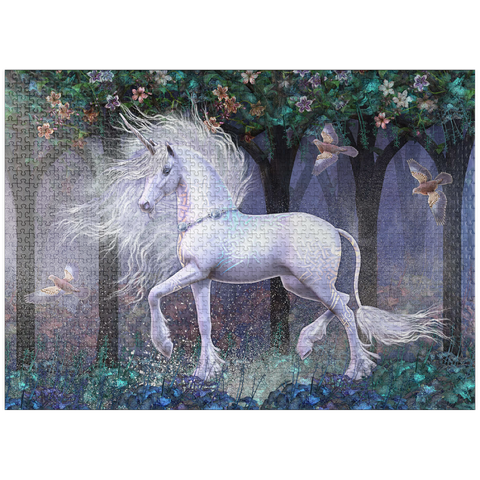 puzzleplate Sacred Grove Unicorn Laurie Prindle 1000 Jigsaw Puzzle