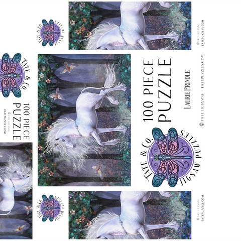 Sacred Grove Unicorn Laurie Prindle 100 Jigsaw Puzzle box 3D Modell