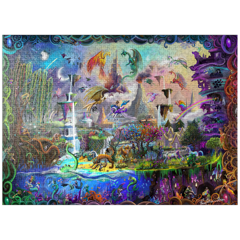 puzzleplate Magical Mythology - Rose Cat Khan 1000 Jigsaw Puzzle