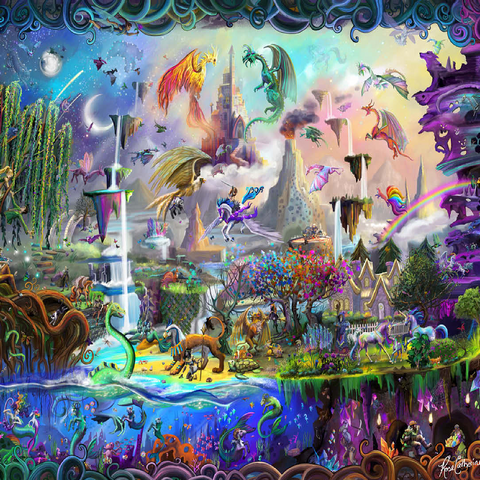 Magical Mythology - Rose Cat Khan 100 Jigsaw Puzzle 3D Modell