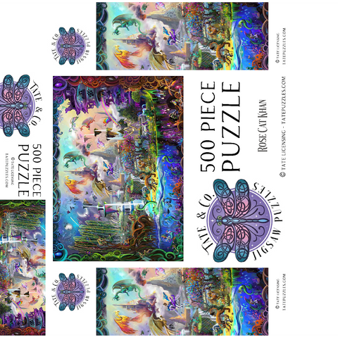 Magical Mythology - Rose Cat Khan 500 Jigsaw Puzzle box 3D Modell