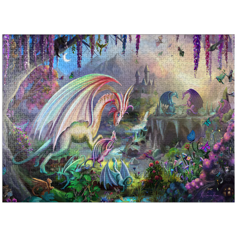 puzzleplate Dragon Valley - Rose Cat Khan 1000 Jigsaw Puzzle