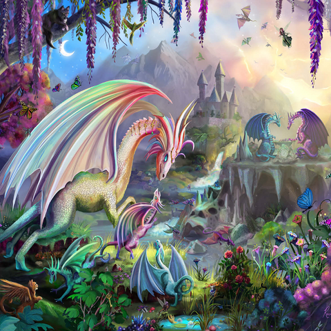 Dragon Valley - Rose Cat Khan 1000 Jigsaw Puzzle 3D Modell