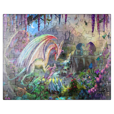 puzzleplate Dragon Valley - Rose Cat Khan 100 Jigsaw Puzzle
