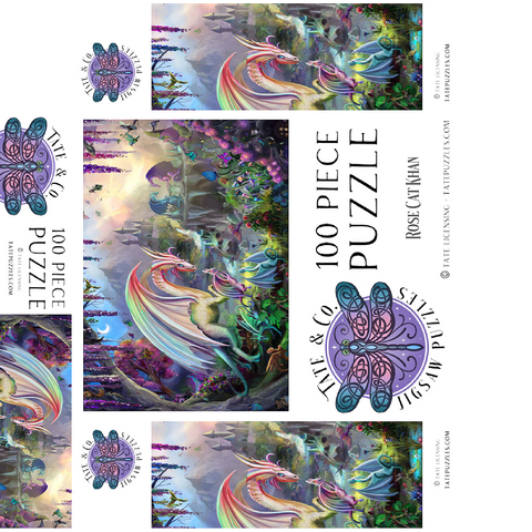 Dragon Valley - Rose Cat Khan 100 Jigsaw Puzzle box 3D Modell