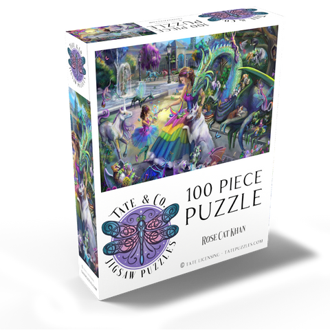 Dragon's Garden - Rose Cat Khan 100 Jigsaw Puzzle box view2