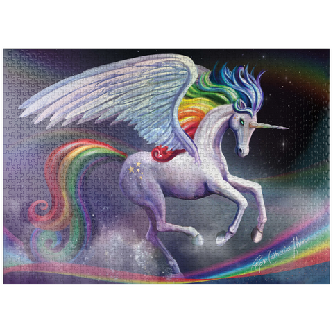 puzzleplate Rainbow Dancer Unicorn - Rose Cat Khan 1000 Jigsaw Puzzle