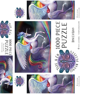 Rainbow Dancer Unicorn - Rose Cat Khan 1000 Jigsaw Puzzle box 3D Modell