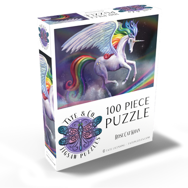 Rainbow Dancer Unicorn - Rose Cat Khan 100 Jigsaw Puzzle box view2