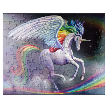 puzzleplate Rainbow Dancer Unicorn - Rose Cat Khan 100 Jigsaw Puzzle