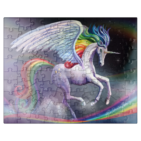 puzzleplate Rainbow Dancer Unicorn - Rose Cat Khan 100 Jigsaw Puzzle