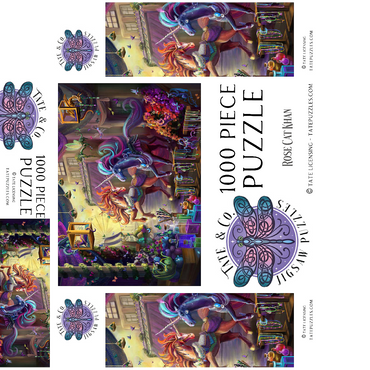 Twilight Unicorn Marketplace - Rose Cat Khan 1000 Jigsaw Puzzle box 3D Modell