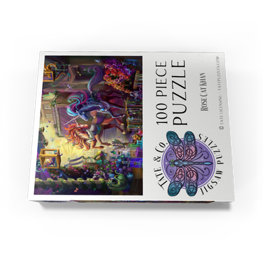 Twilight Unicorn Marketplace - Rose Cat Khan 100 Jigsaw Puzzle box view3