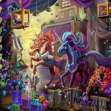Twilight Unicorn Marketplace - Rose Cat Khan 100 Jigsaw Puzzle 3D Modell