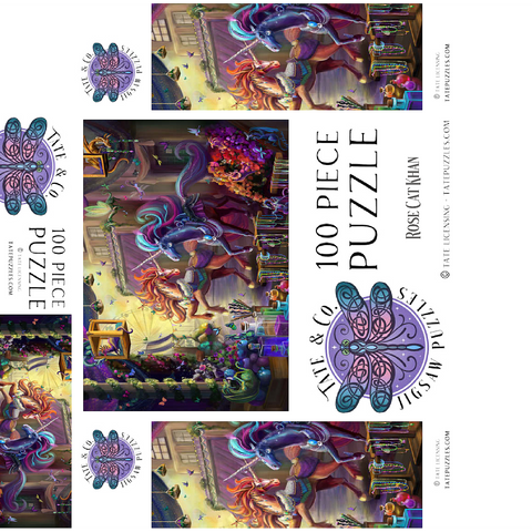 Twilight Unicorn Marketplace - Rose Cat Khan 100 Jigsaw Puzzle box 3D Modell