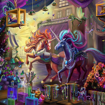 Twilight Unicorn Marketplace - Rose Cat Khan 500 Jigsaw Puzzle 3D Modell