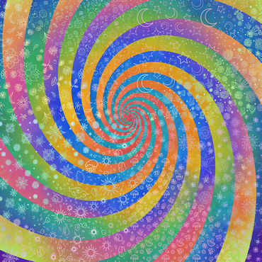 Swirl Rainbow Challenge - Rose Cat Khan 1000 Jigsaw Puzzle 3D Modell