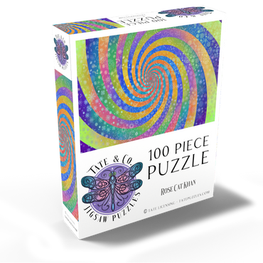 Swirl Rainbow Challenge - Rose Cat Khan 100 Jigsaw Puzzle box view2