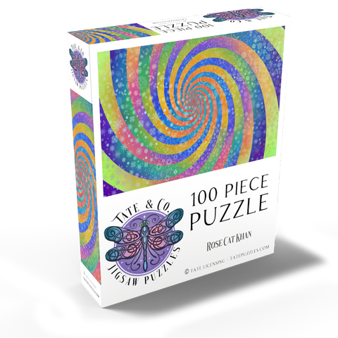 Swirl Rainbow Challenge - Rose Cat Khan 100 Jigsaw Puzzle box view2