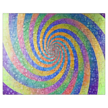 puzzleplate Swirl Rainbow Challenge - Rose Cat Khan 100 Jigsaw Puzzle