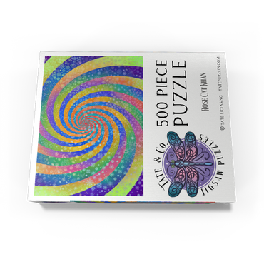 Swirl Rainbow Challenge - Rose Cat Khan 500 Jigsaw Puzzle box view3
