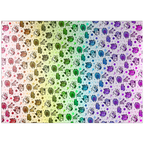 puzzleplate Dice Critters Challenge - Rose Cat Khan 1000 Jigsaw Puzzle