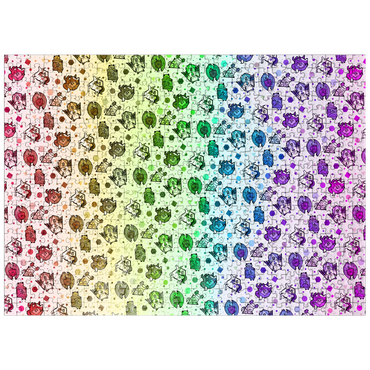 puzzleplate Dice Critters Challenge - Rose Cat Khan 500 Jigsaw Puzzle