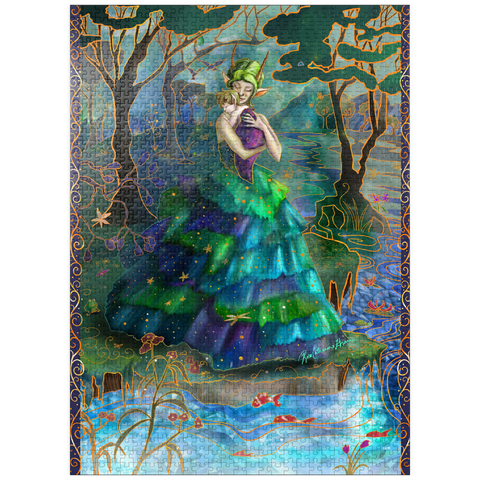 puzzleplate Forest Mother - Rose Cat Khan 1000 Jigsaw Puzzle