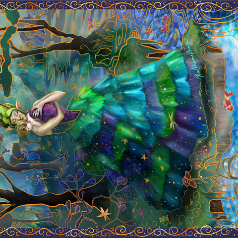 Forest Mother - Rose Cat Khan 1000 Jigsaw Puzzle 3D Modell