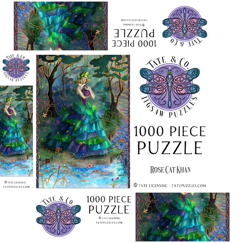 Forest Mother - Rose Cat Khan 1000 Jigsaw Puzzle box 3D Modell