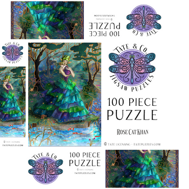 Forest Mother - Rose Cat Khan 100 Jigsaw Puzzle box 3D Modell