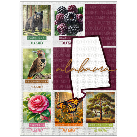 puzzleplate Alabama: State Symbols Poster 1000 Jigsaw Puzzle