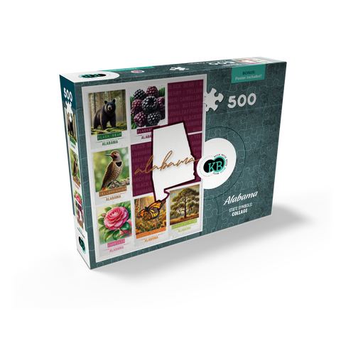 Alabama: State Symbols Poster 500 Jigsaw Puzzle box view2