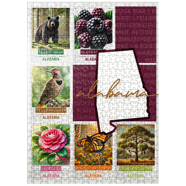 puzzleplate Alabama: State Symbols Poster 500 Jigsaw Puzzle
