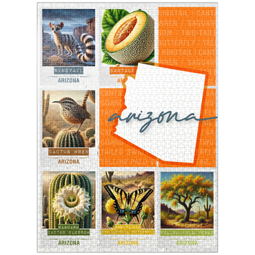 puzzleplate Arizona: State Symbols Poster 1000 Jigsaw Puzzle