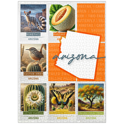 puzzleplate Arizona: State Symbols Poster 1000 Jigsaw Puzzle