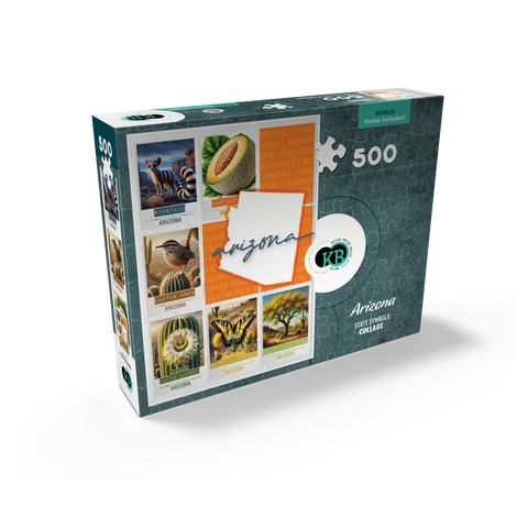 Arizona: State Symbols Poster 500 Jigsaw Puzzle box view2