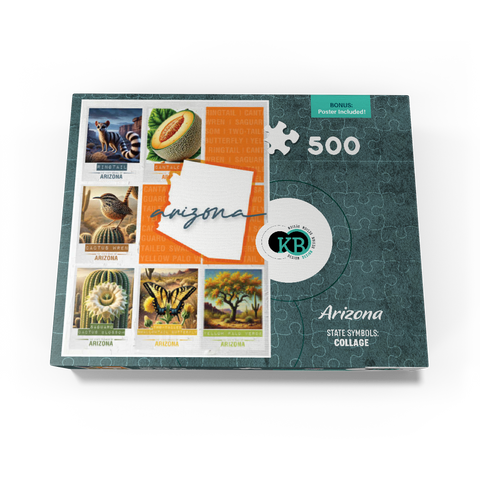 Arizona: State Symbols Poster 500 Jigsaw Puzzle box view3