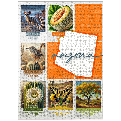 puzzleplate Arizona: State Symbols Poster 500 Jigsaw Puzzle