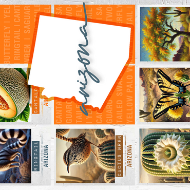 Arizona: State Symbols Poster 500 Jigsaw Puzzle 3D Modell