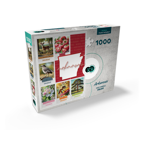 Arkansas: State Symbols Poster 1000 Jigsaw Puzzle box view2