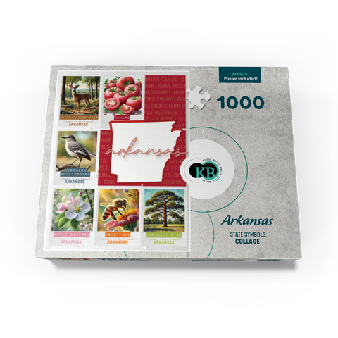 Arkansas: State Symbols Poster 1000 Jigsaw Puzzle box view3