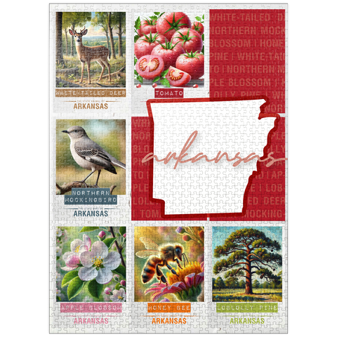 puzzleplate Arkansas: State Symbols Poster 1000 Jigsaw Puzzle