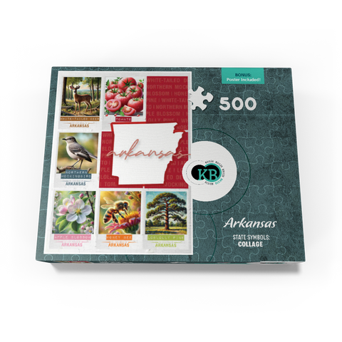 Arkansas: State Symbols Poster 500 Jigsaw Puzzle box view3