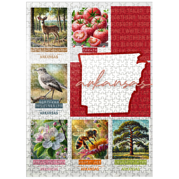 puzzleplate Arkansas: State Symbols Poster 500 Jigsaw Puzzle