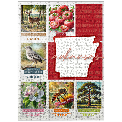 puzzleplate Arkansas: State Symbols Poster 500 Jigsaw Puzzle