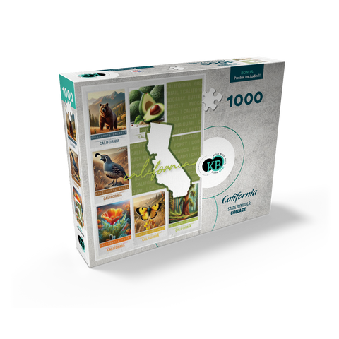California: State Symbols Poster 1000 Jigsaw Puzzle box view2