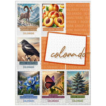 puzzleplate Colorado: State Symbols Poster 1000 Jigsaw Puzzle