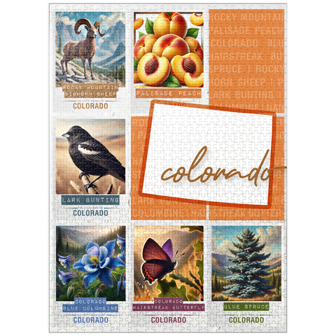 puzzleplate Colorado: State Symbols Poster 1000 Jigsaw Puzzle