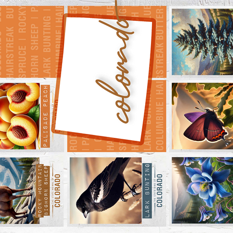 Colorado: State Symbols Poster 1000 Jigsaw Puzzle 3D Modell